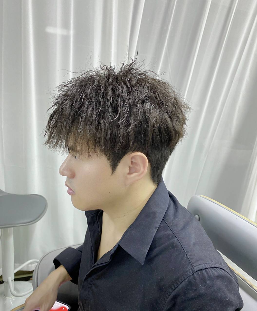 适合各种脸型男士摩根烫,更适合细软塌发质 7315摩根烫顾名思义是