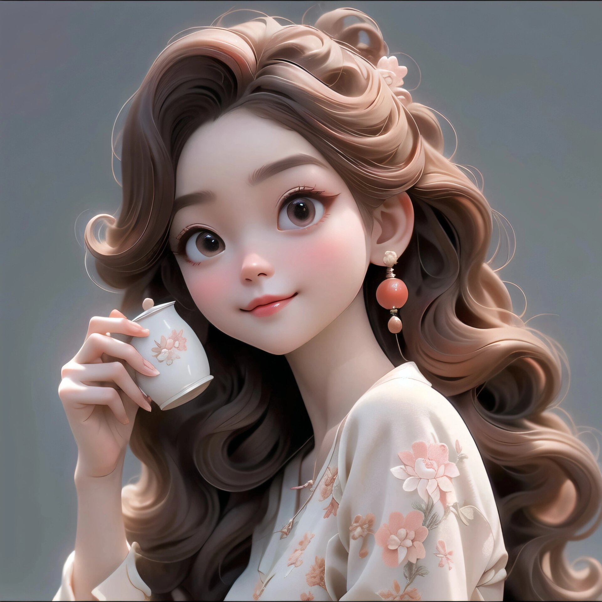 闲暇时间喝茶篇95,迪士尼公主94风女生头像