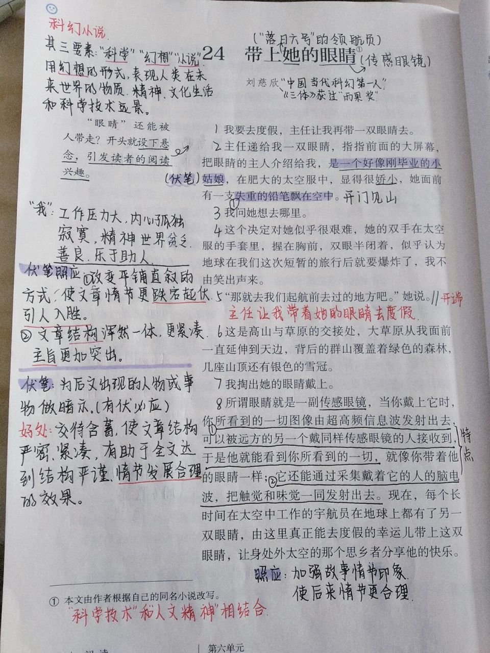 七下第24课《带上她的眼睛》笔记 七下24课《带上她的眼睛》笔记 笔记