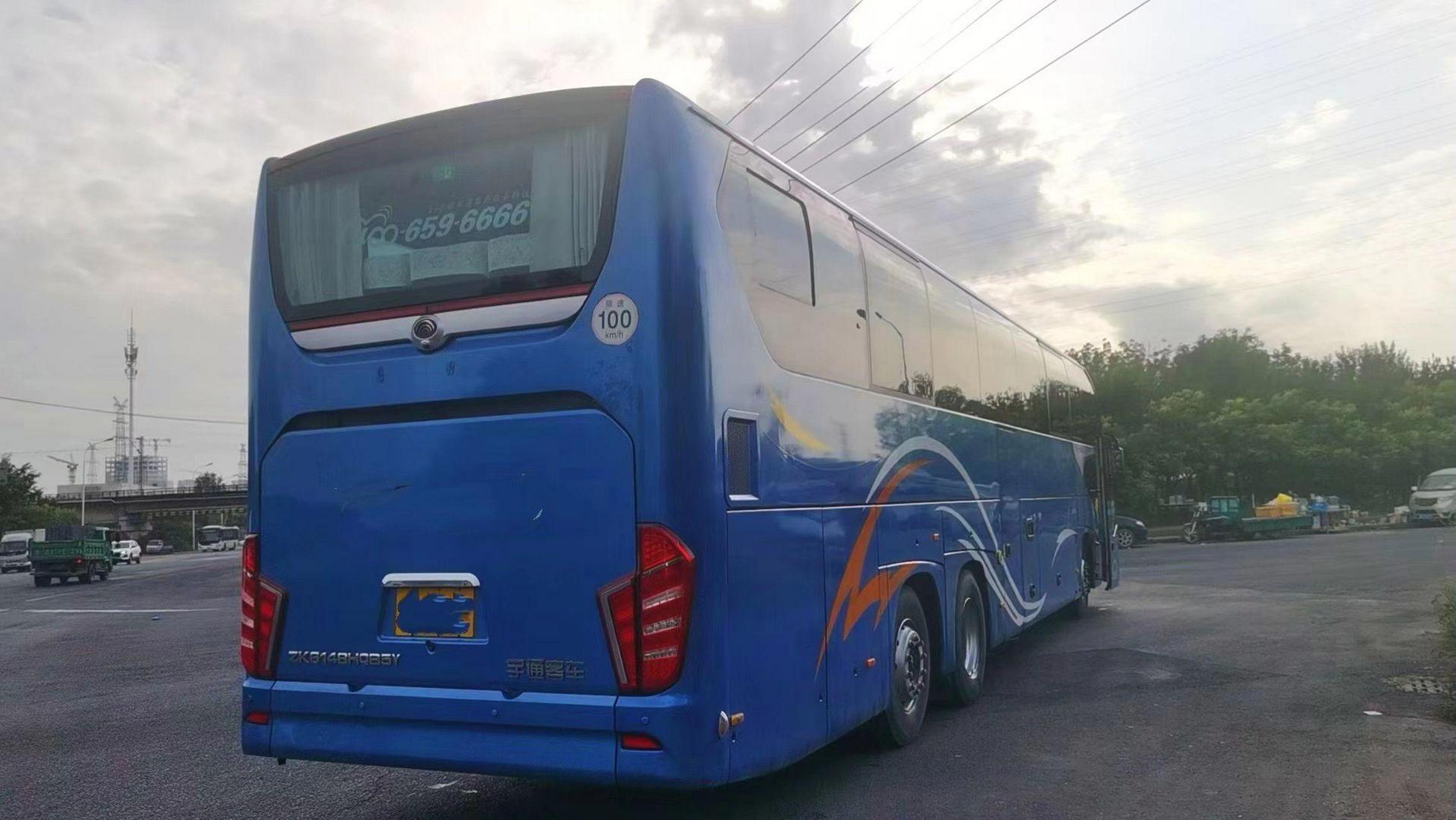 可提双档后吊轮特大高一级56座宇通6148旅游车,2019年4月上牌宇通6148