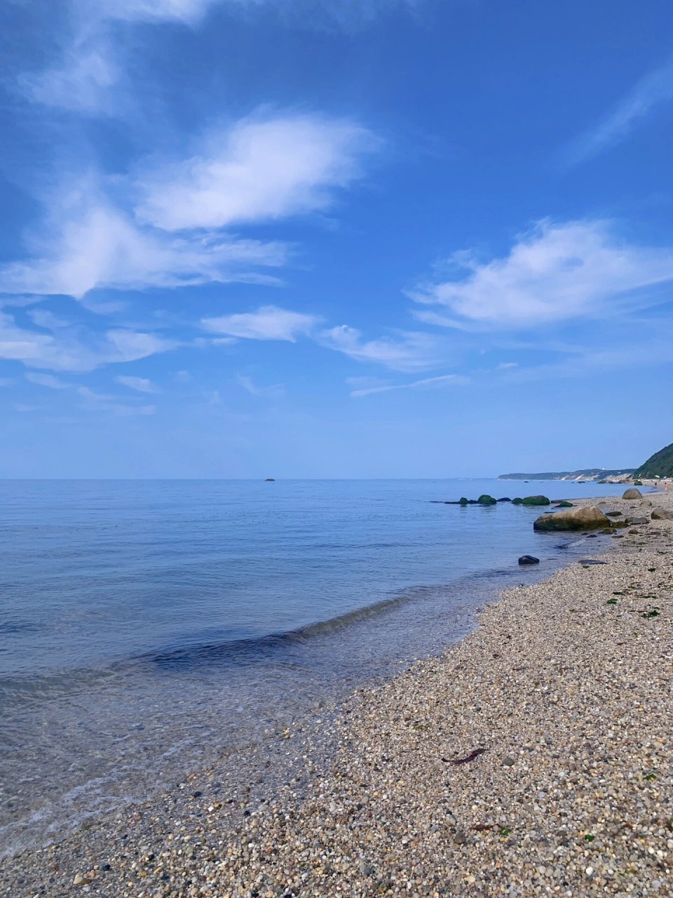 鹅卵石的海边 在长岛露营7215,营地里的海边92 	 满满的是