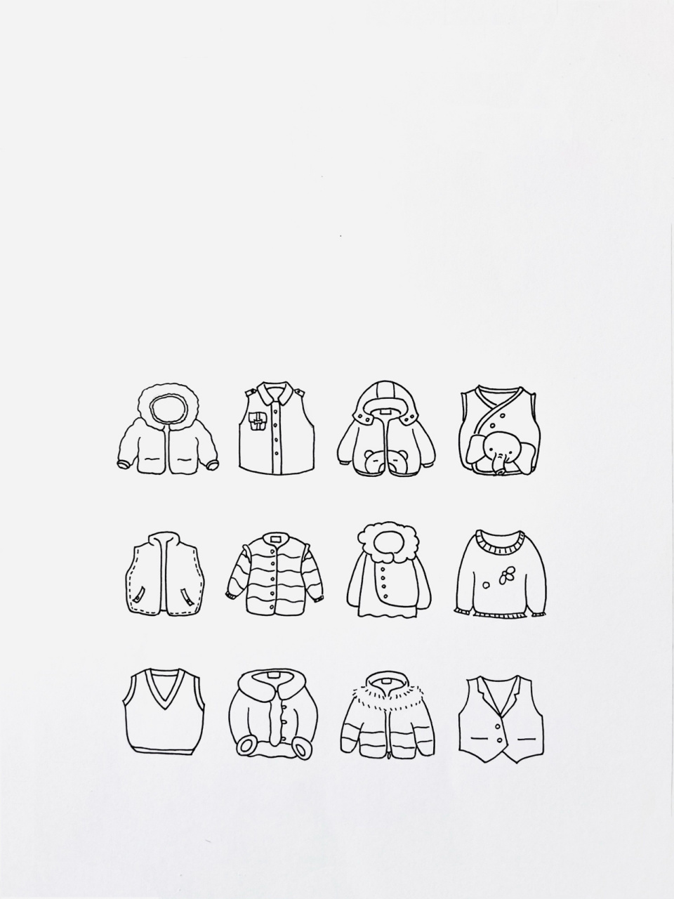 简笔画教程|黑白ins插画|手