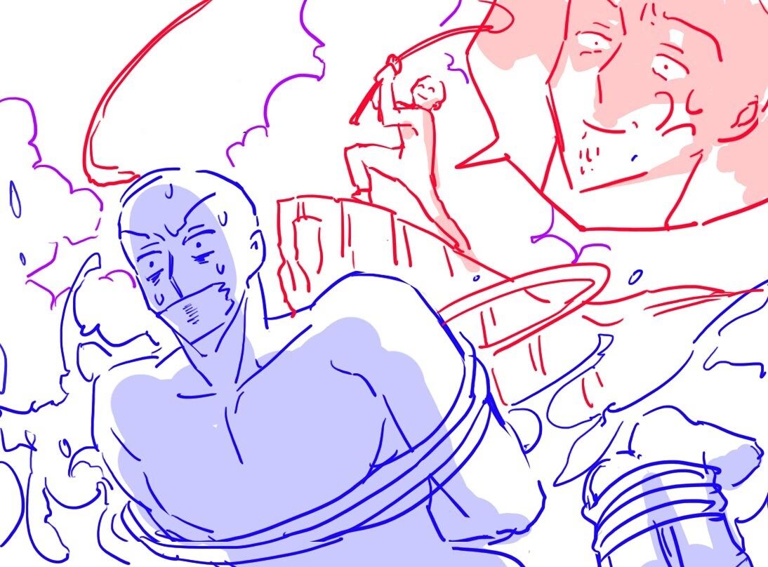 绘画素材|搞怪沙雕风cp互动绘画模板!