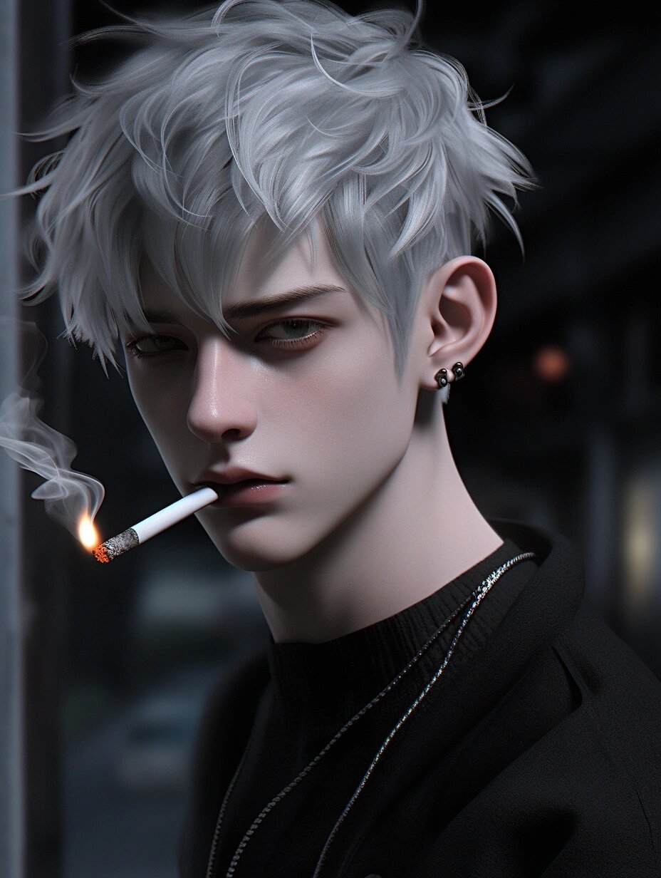 抽烟男孩,冷酷帅气
