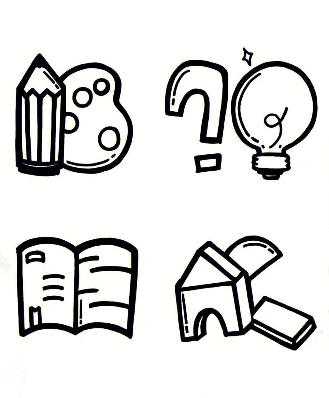 幼儿园环创|区域牌简笔画