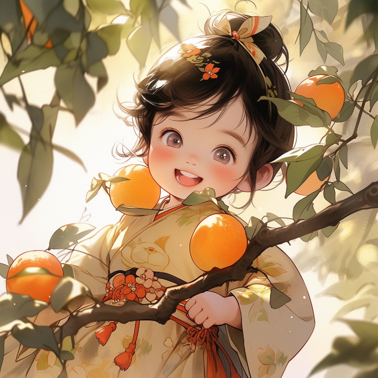 招财头像‖柿柿如意 柿柿顺心,柿柿如意