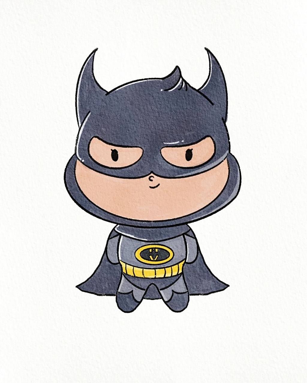 简笔画漫威|q版胖脸人物|可爱蜘蛛侠|超人 绘画工具:ipad .