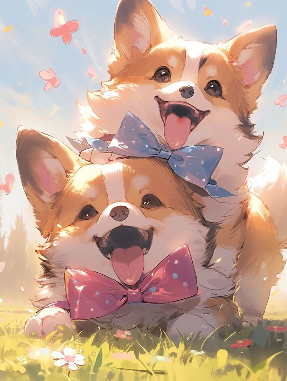 柯基头像|狗狗头像|情侣头像06 是可爱的柯基们呀