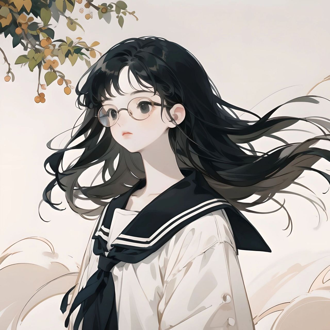 眼镜61女生头像～ 美女贴贴～学生气息扑面而来,眼镜控这谁顶得住呀