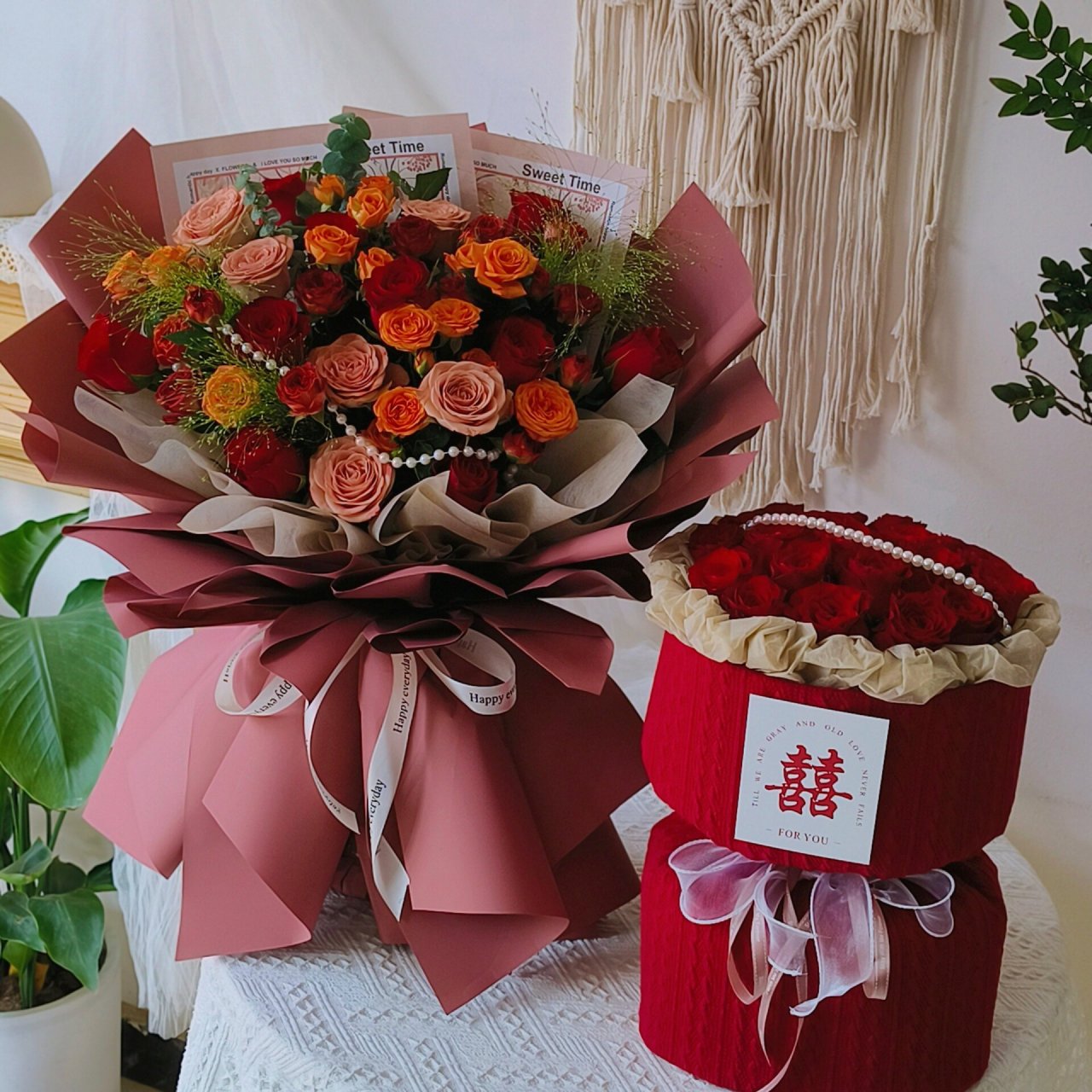 订婚花束和送丈母娘花束 现在的男孩子都特别会哄丈母娘