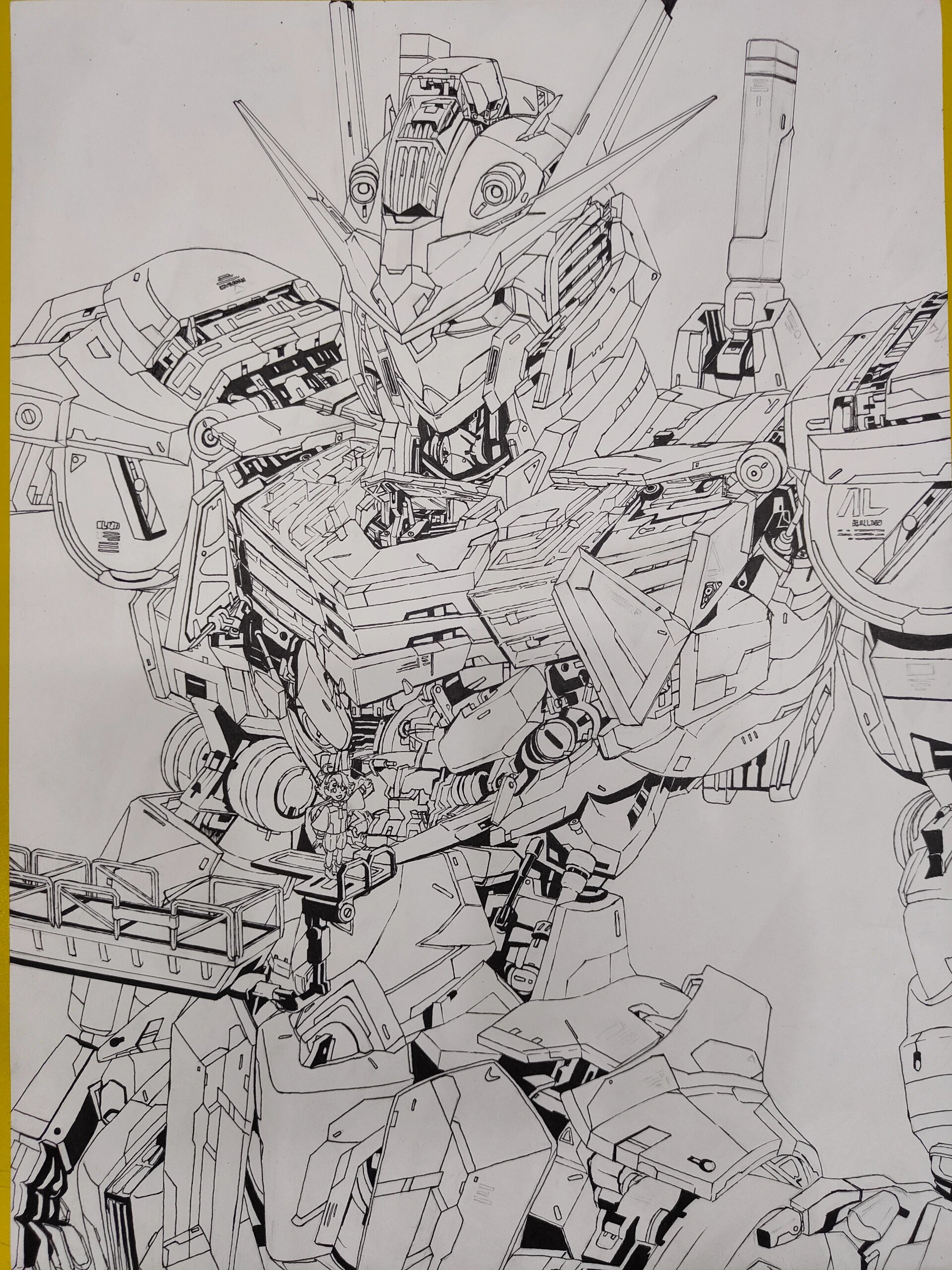 高达线稿完成😃