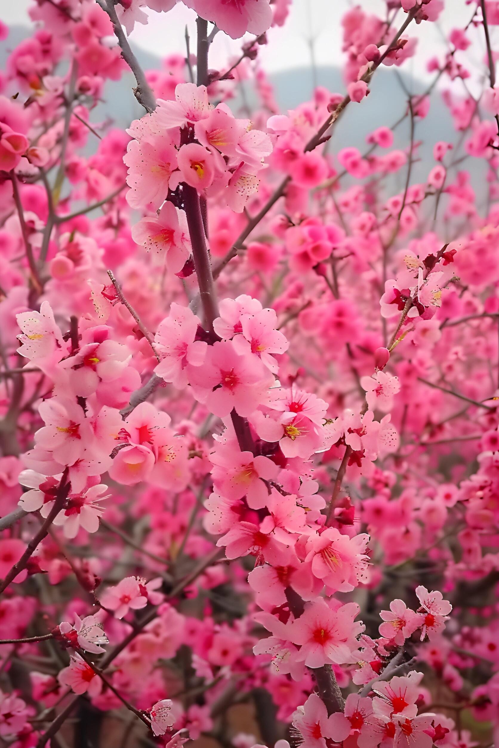 每日识花～桃花 74三月正是桃花盛开的季节