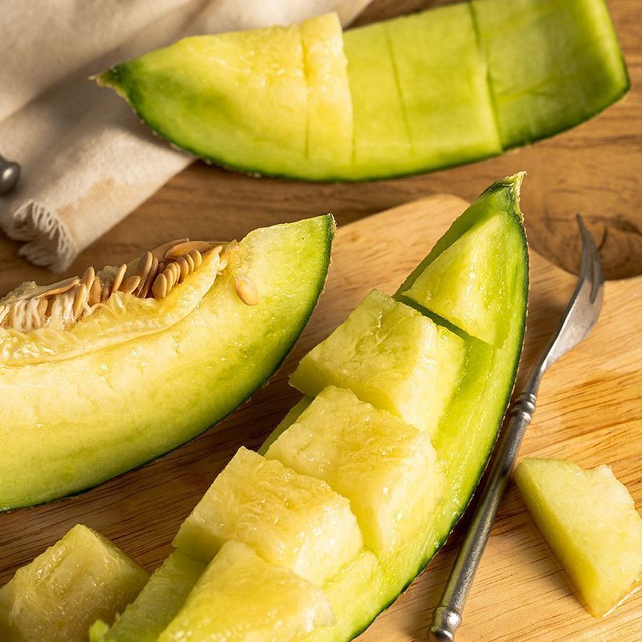 【43.8】【百果园】玫珑蜜瓜冰淇淋    当季网纹瓜正宗4/8斤整箱礼盒