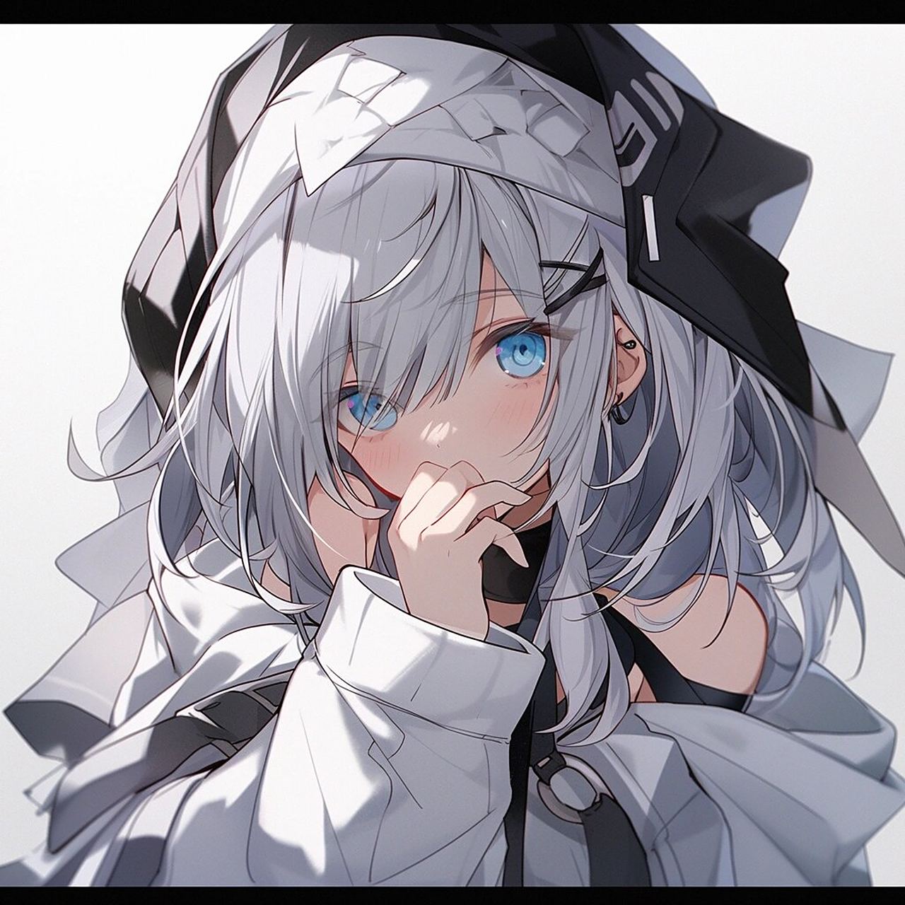 银发蓝瞳小众女生头像 #好看头像# #动漫女生头像# #动漫头像# #ai