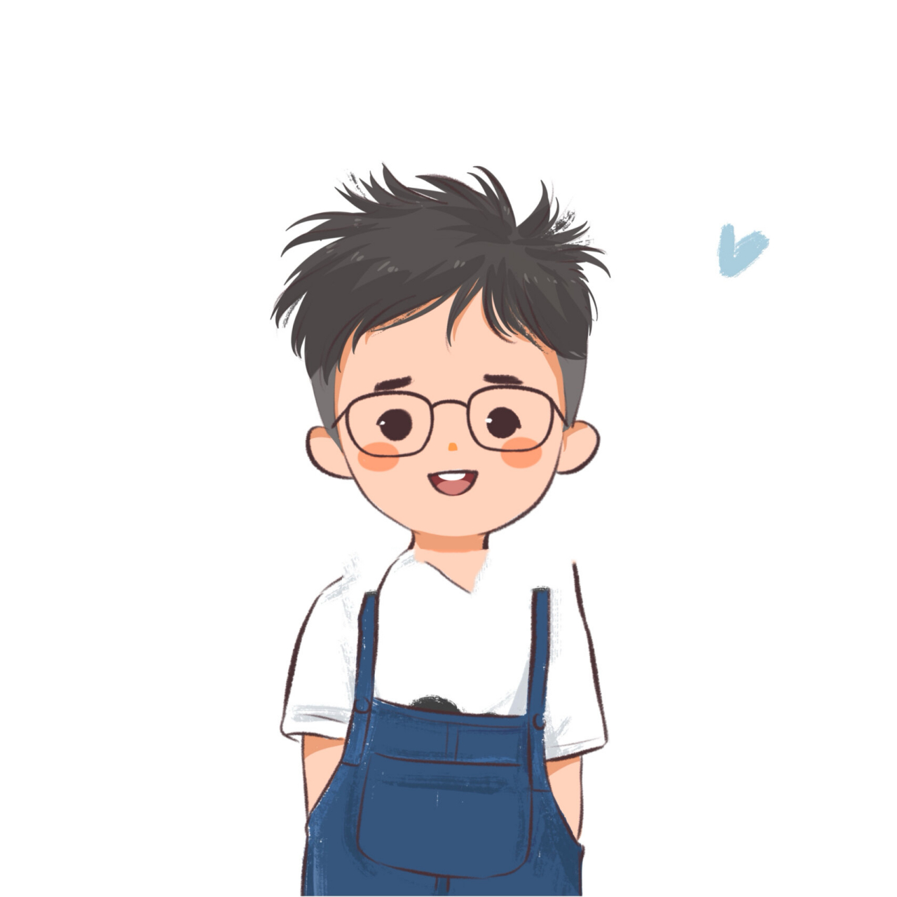 q版萌娃可爱头像 今日份小皮皮～ 你发照片我来画 手绘头像