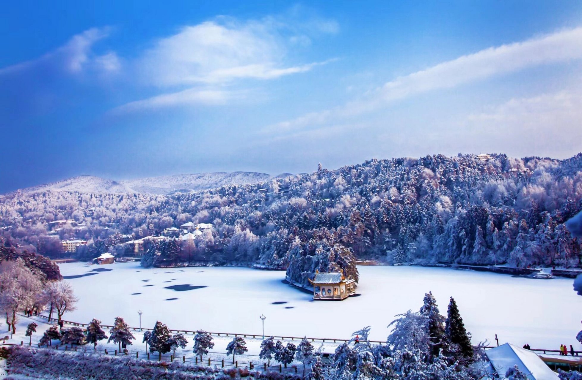 庐山雪景照片图片