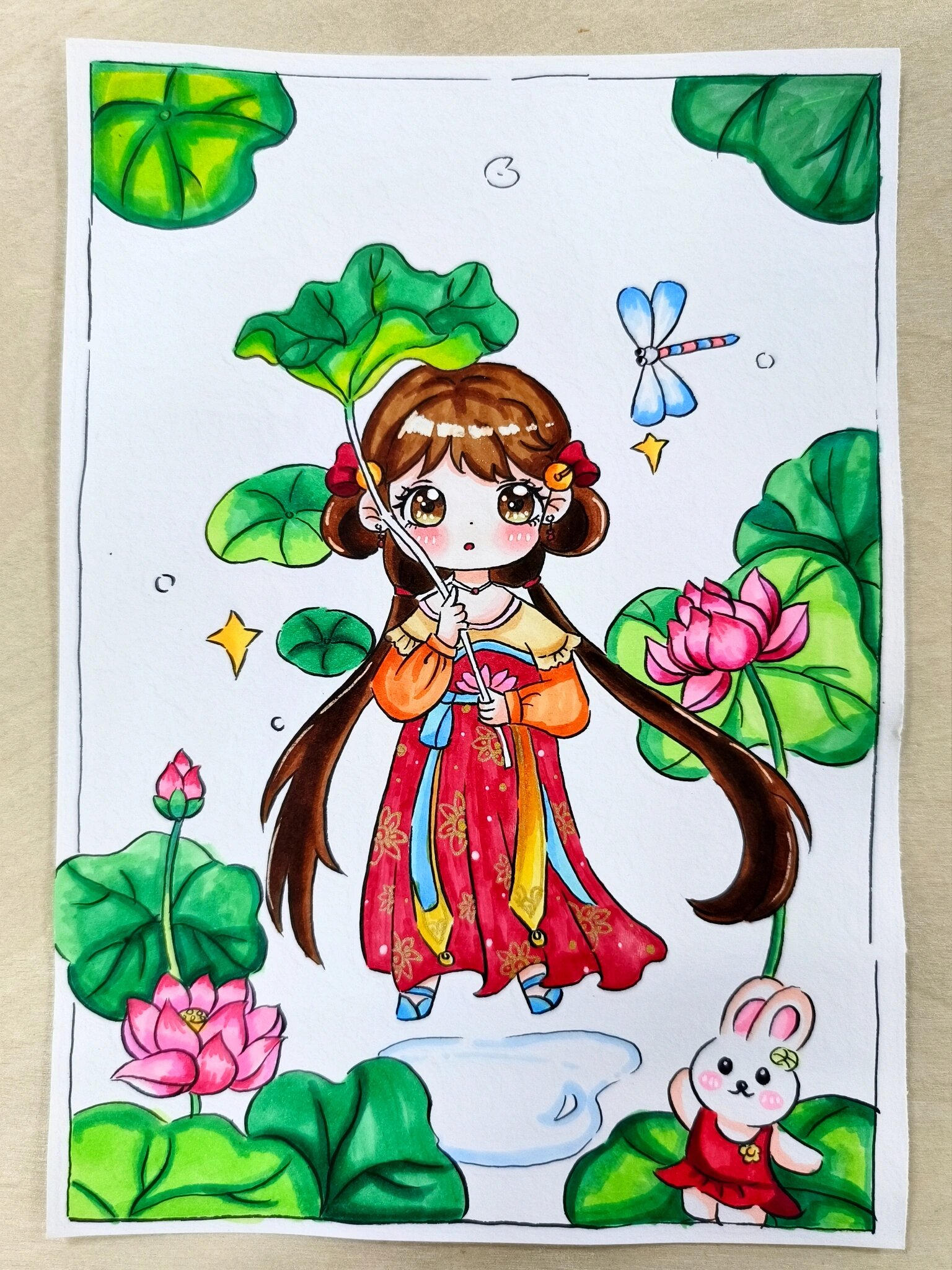 古装动漫人物绘画过程图      不是原创,临摹作品,原作者可艾特我哦