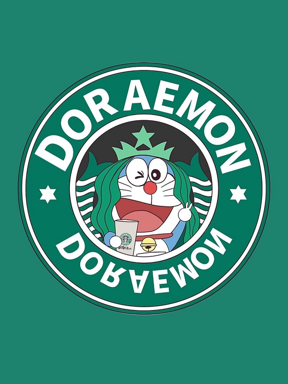 哆啦a梦# #哆啦a梦壁纸# #简笔画# #头像壁纸# #星巴克# #绘画