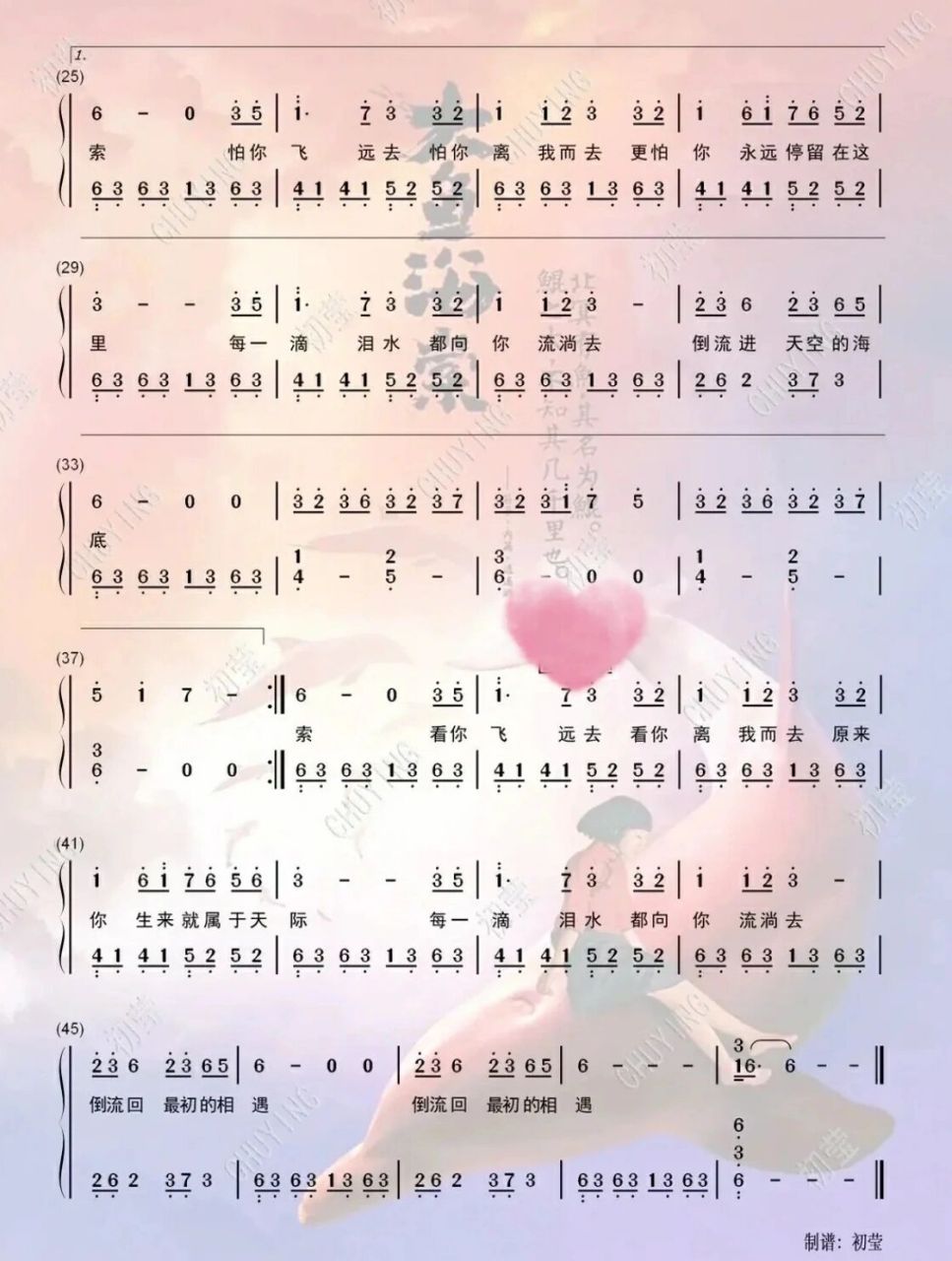 大鱼钢琴简谱～ 新手也可以弹