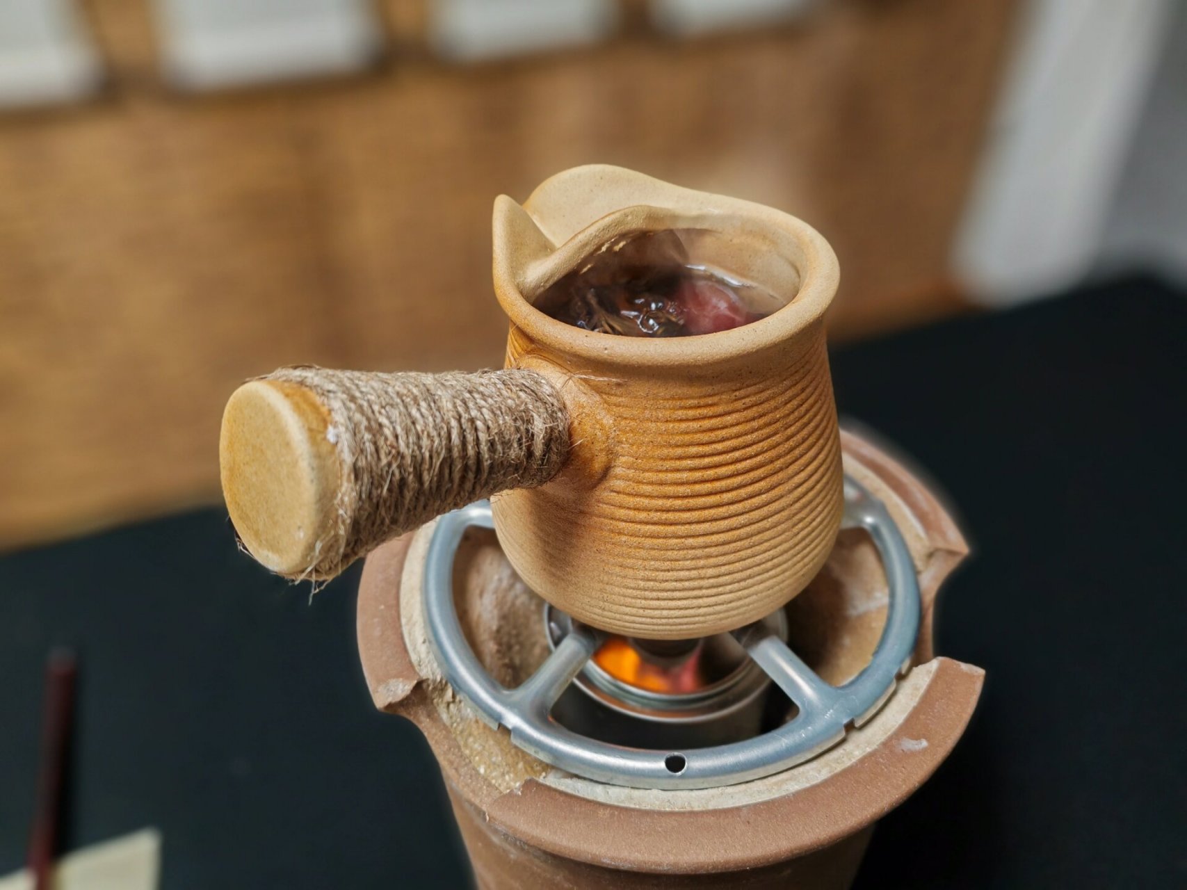 围炉煮茶‖花盆改造炭火炉 花盆改造炭火/酒精两用炉,从此实现围炉煮