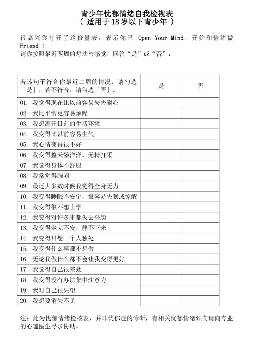 心理评定量表