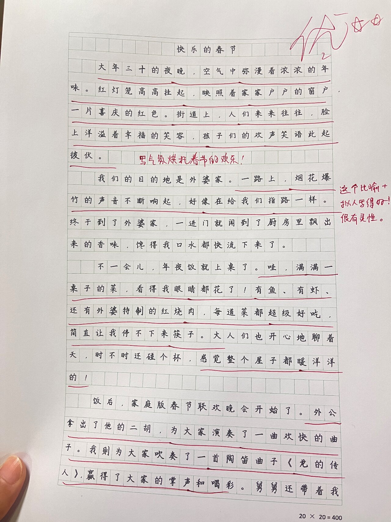 我们家的春节作文500字图片