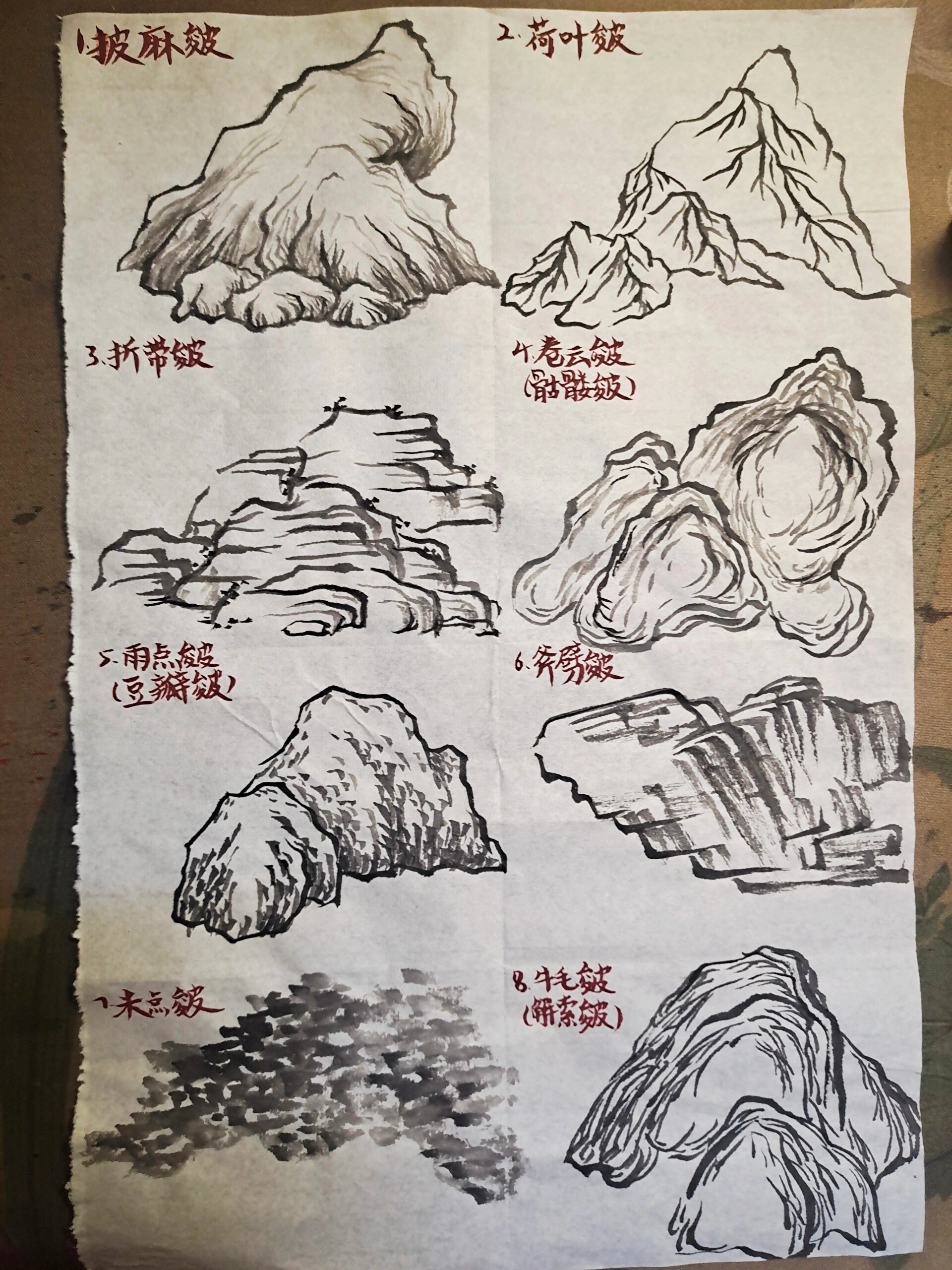 国画画山石技法