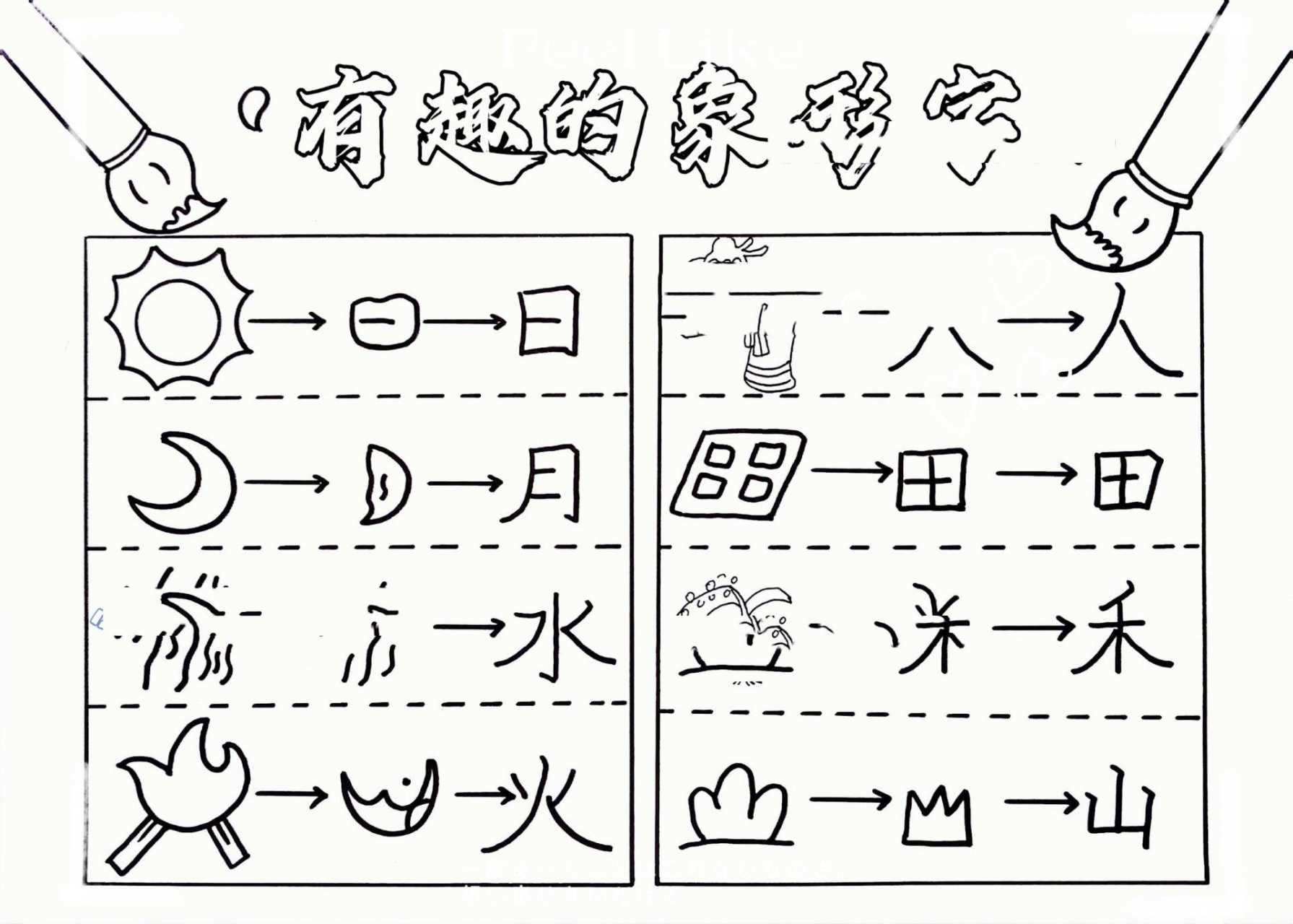 象形分类统计表手抄报图片