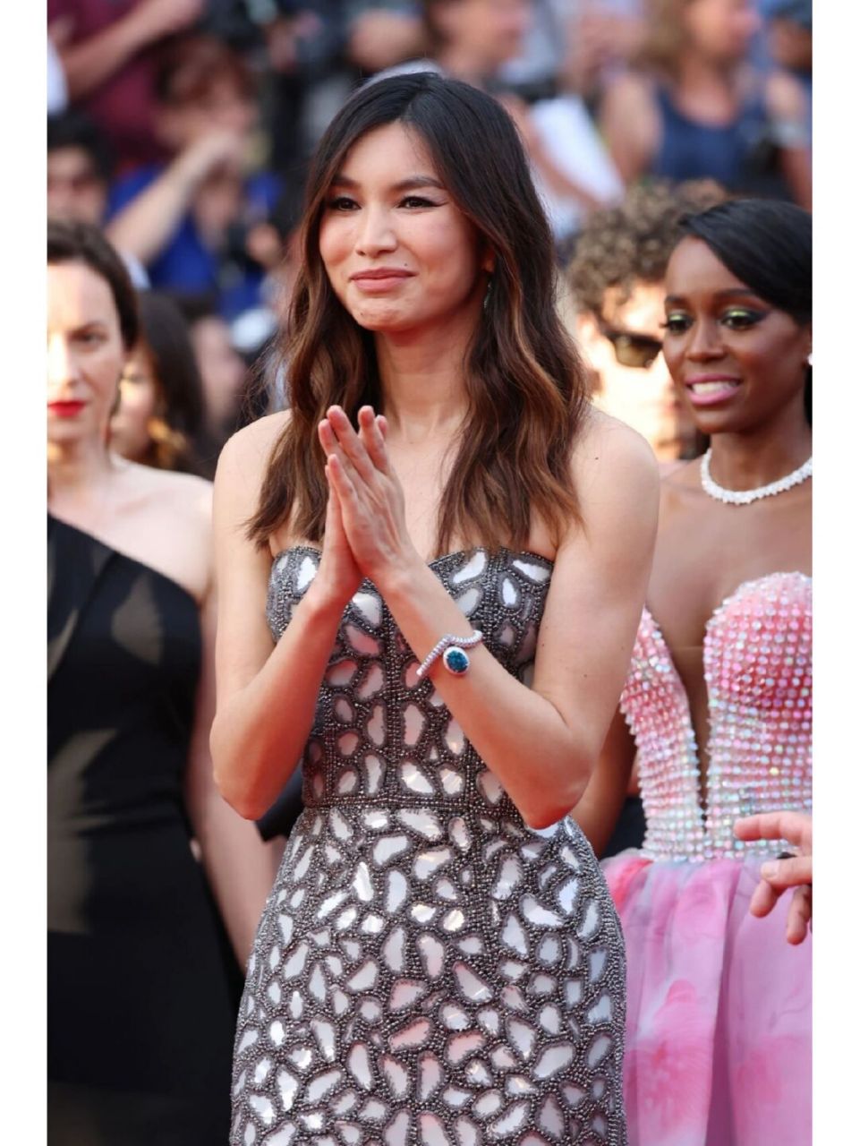 永恒族女主嘉玛陈出席戛纳影展闭幕式 5月28号,永恒族女主嘉玛陈(陈静