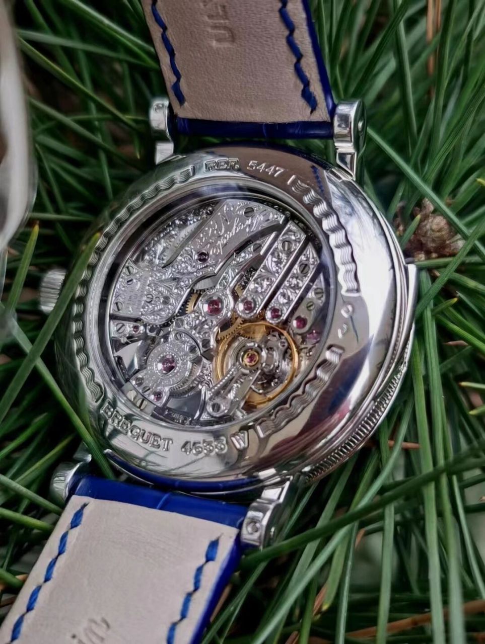 特价79w,pt950铂金 breguet宝玑 5447pt/1e/9v6 万年历 三问手动机械
