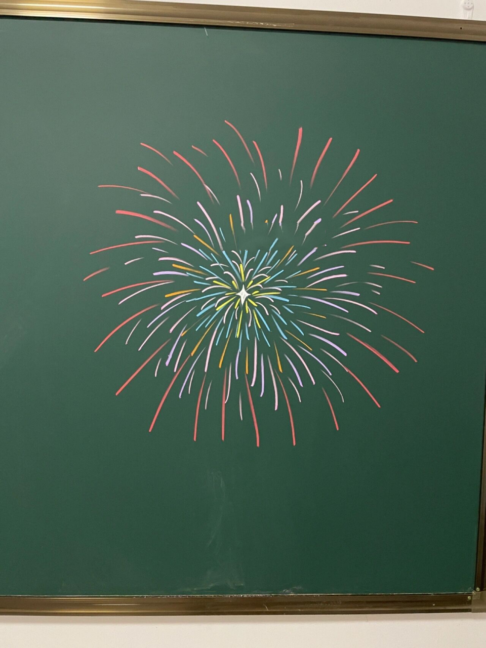 粉笔画(小烟花) 我们本就该闪闪发光啊