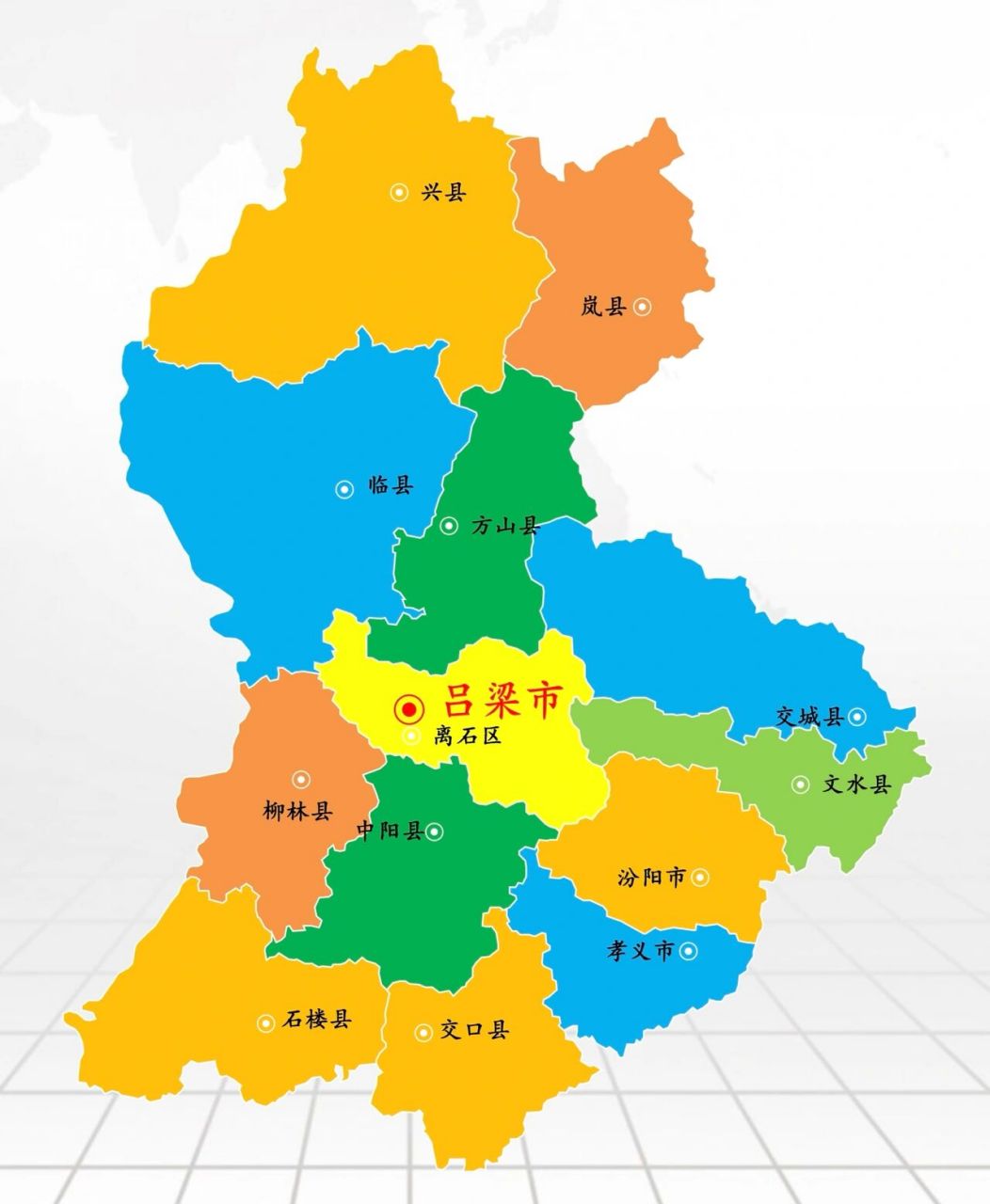 吕梁地区地图全图图片