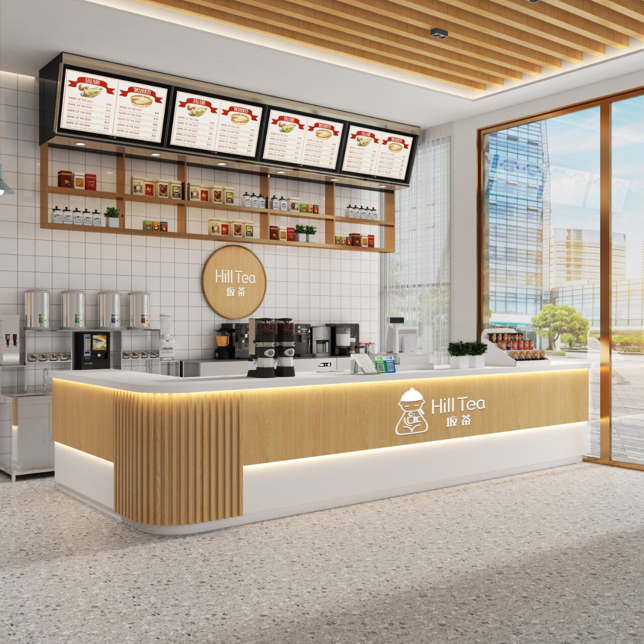 夏日新款创意奶茶店吧台效果推荐分享