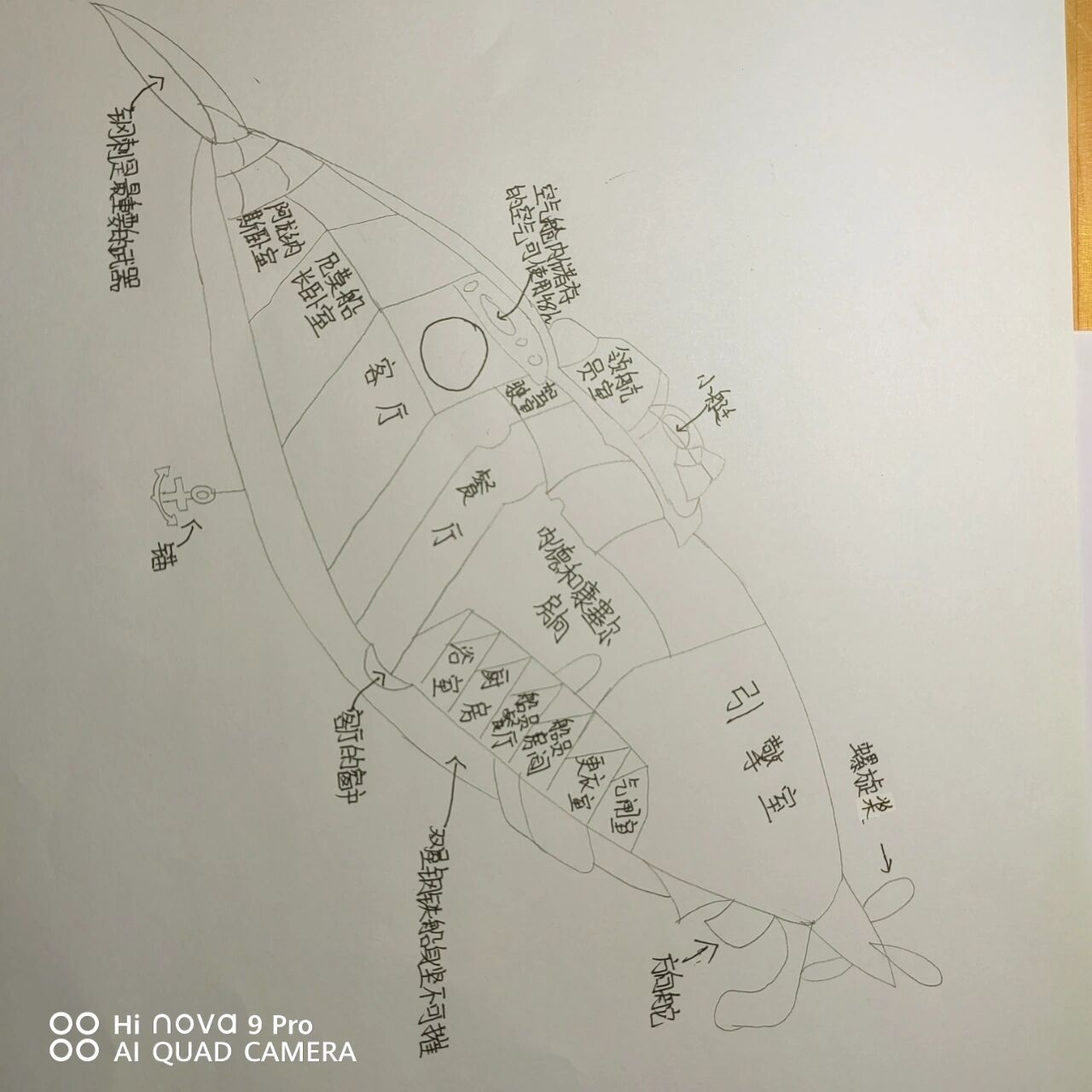 鹦鹉螺号示意图 结构图片