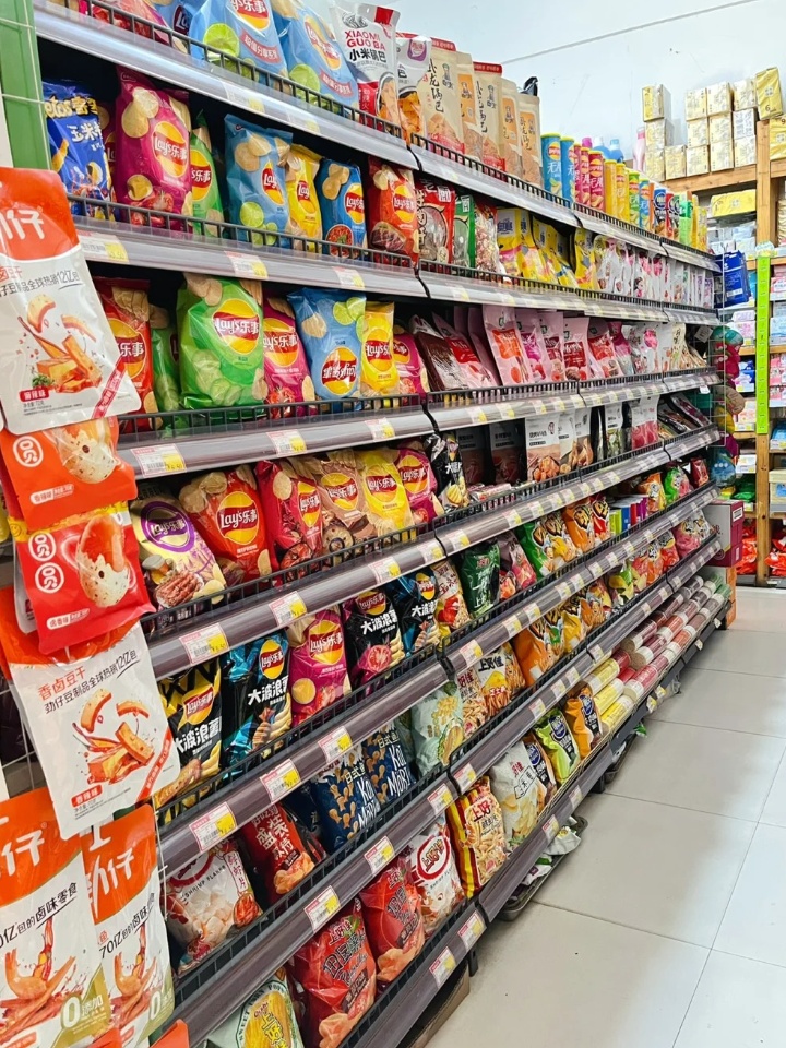 超市零食货架图片大全