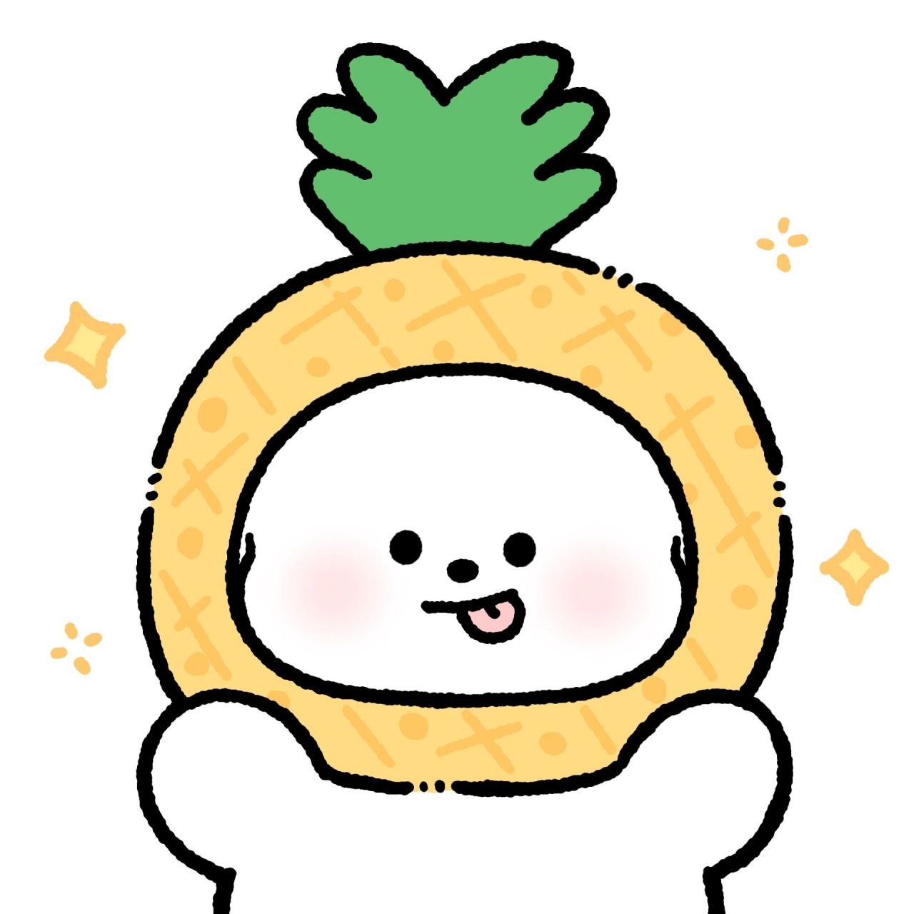 情侣头像 | 菠萝头95小狗 阿耶 菠萝头小狗  我们是没有感情的菠萝