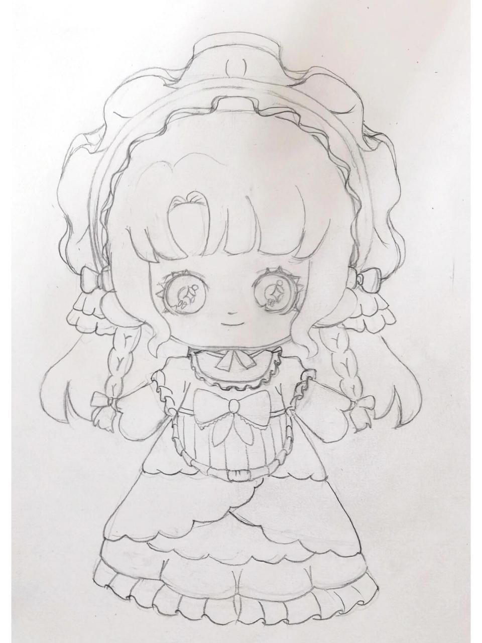 💕  今天我要教大家如何画一只超级可爱的棉花娃娃.