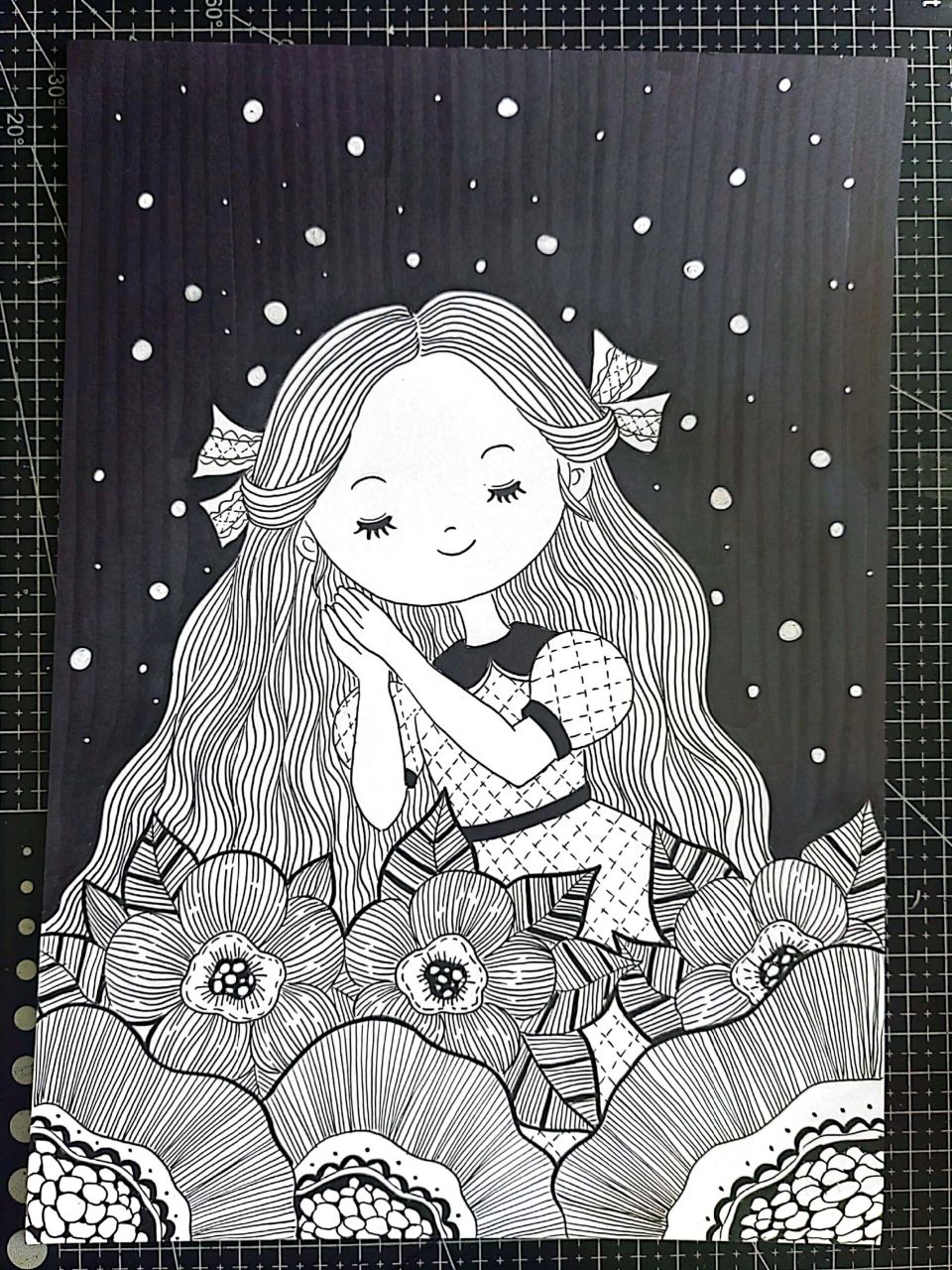 线描人物 #画画# #零基础学画画# #黑白线描