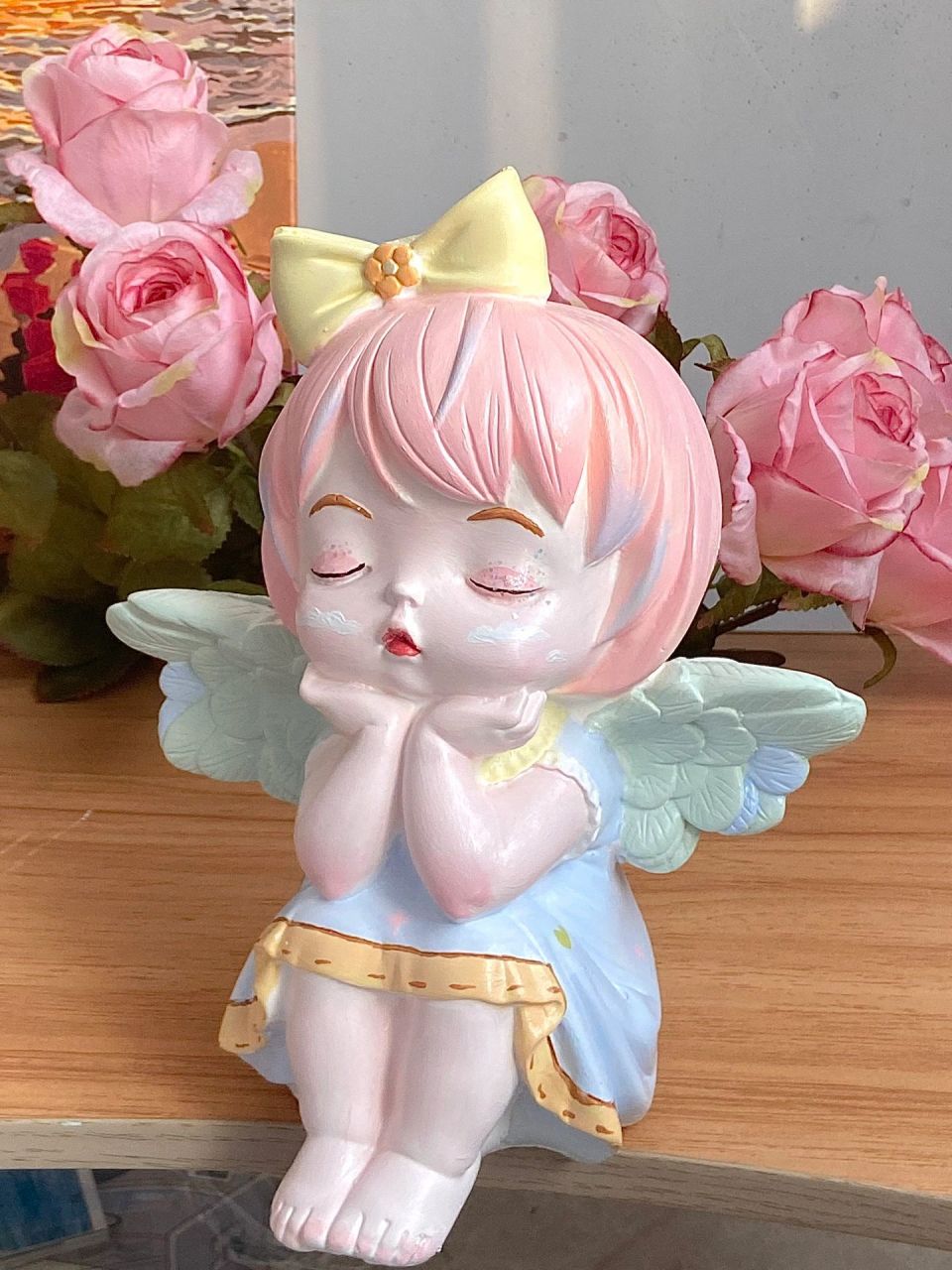 小天使石膏娃娃涂色 浅色系好梦幻 我超爱 一瞬间好像真的看到天使了