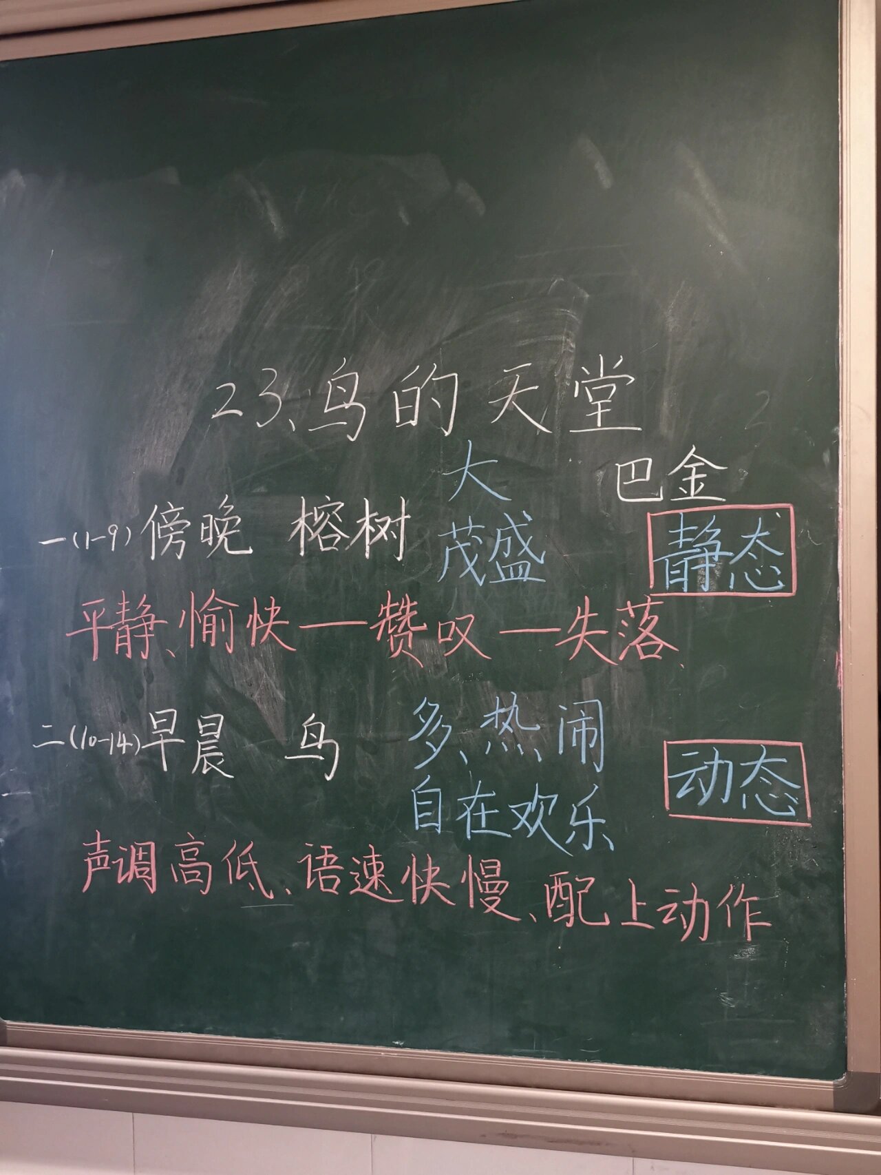 鸟的天堂 板书 好久没发了,练字ing