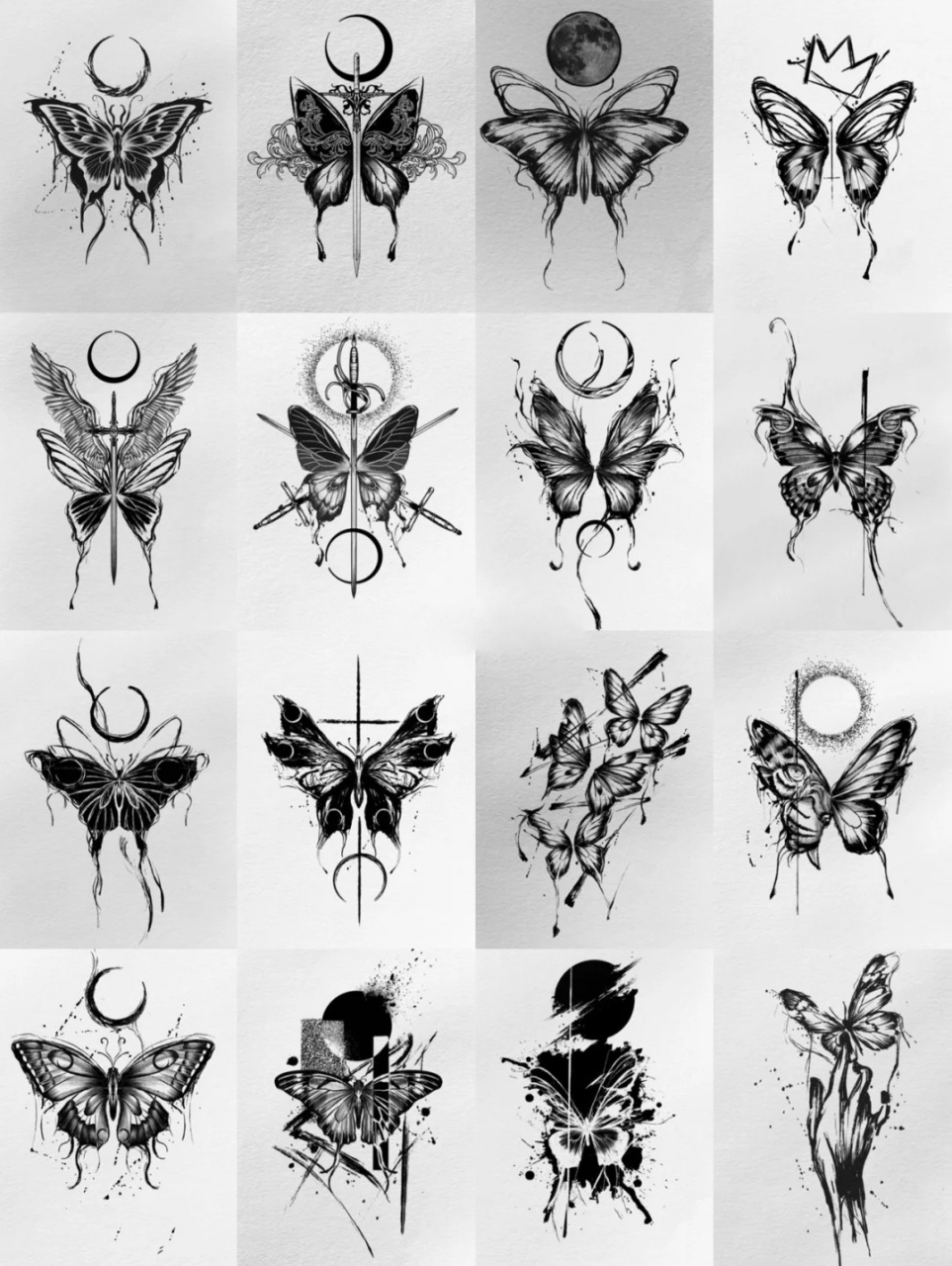 哈尔滨纹身店蝴蝶纹身手稿 蝴蝶的寓意和象征是什么 1 古代一直有着"