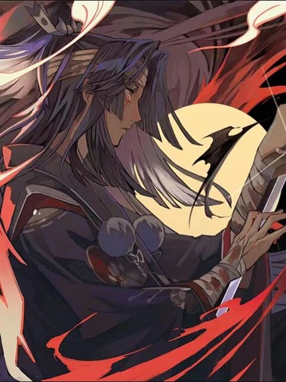 阴阳师插画|鬼切:秀色可餐的小哥哥一枚呀~ 可爱的切宝来啦~ 切宝真的