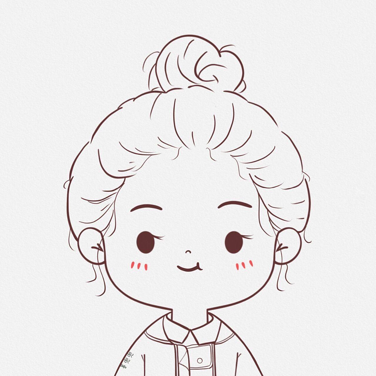 萌萌小人 | 丸子头赵丽颖头像 96颖宝们来领头像啦 93头像92