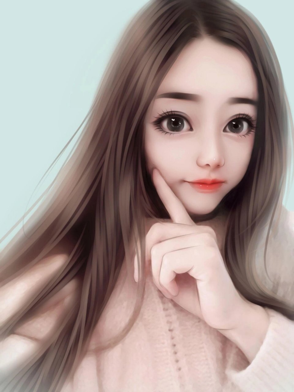 亮闪闪的大眼睛,美丽大方,活泼可爱,治愈好心情