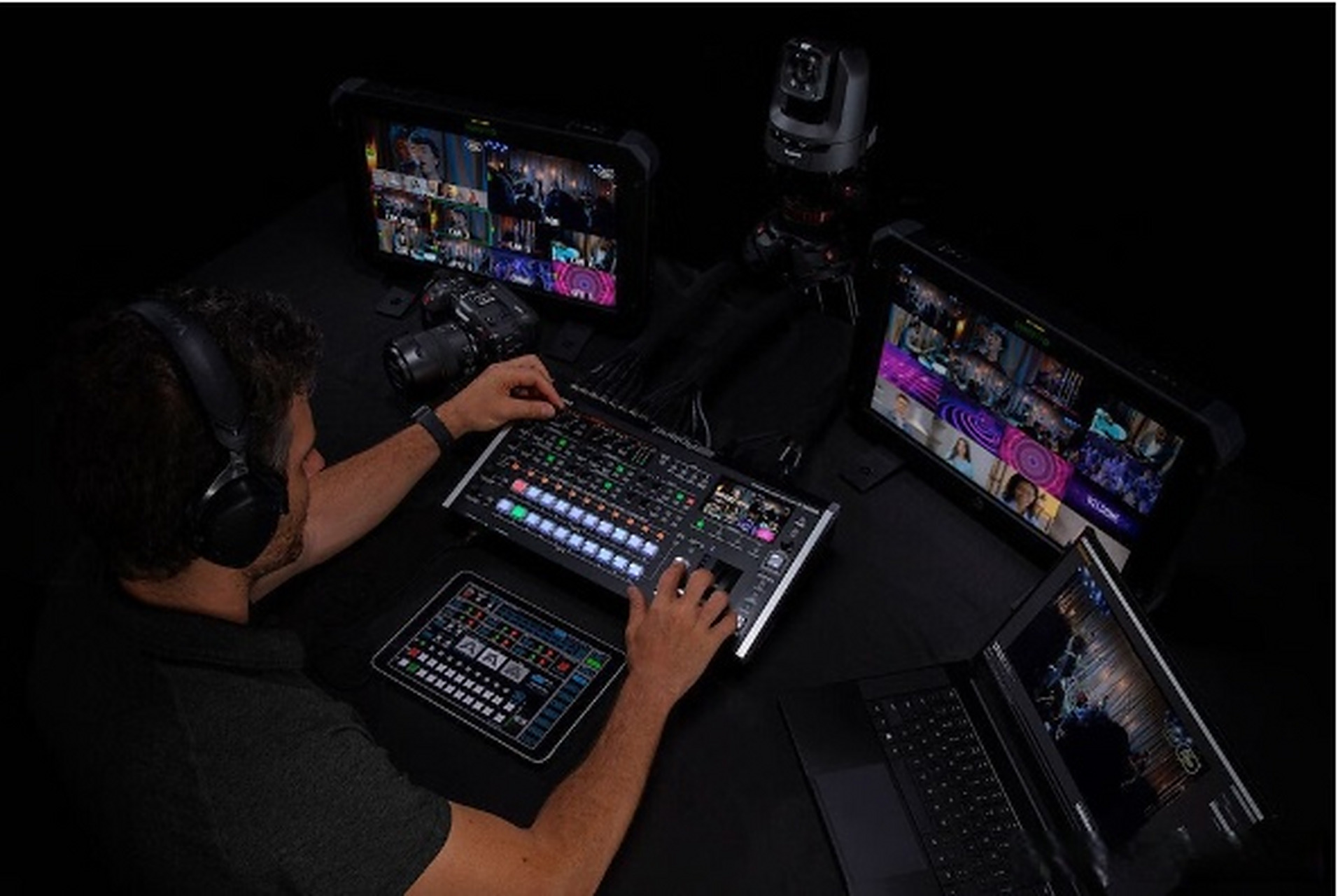 roland罗兰v-160hd直播导播切换台8路hdmi 8路sdi直播推流一体机  v