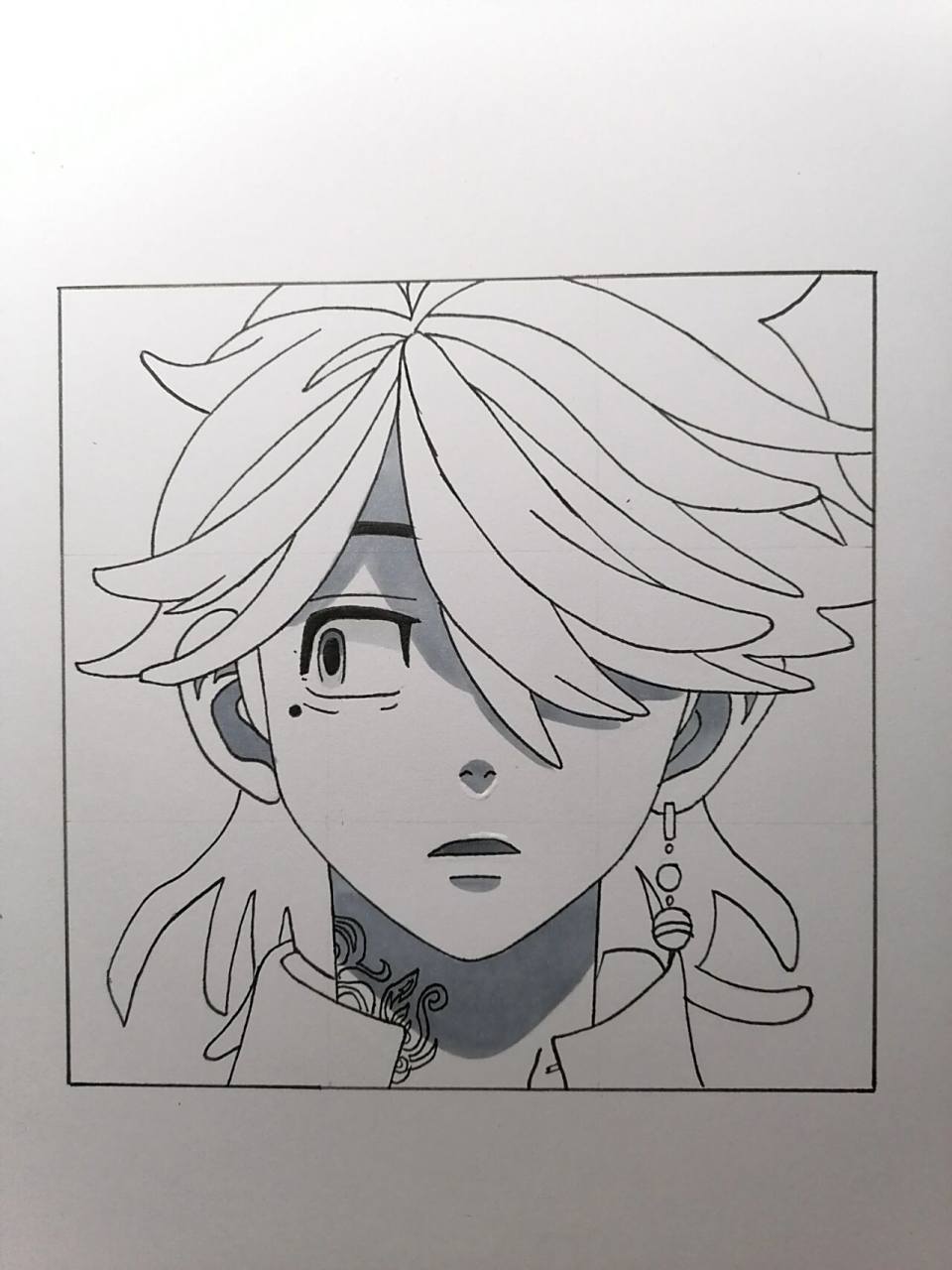 羽宫一虎教程 #羽宫一虎# #手绘教程# #东京复仇者