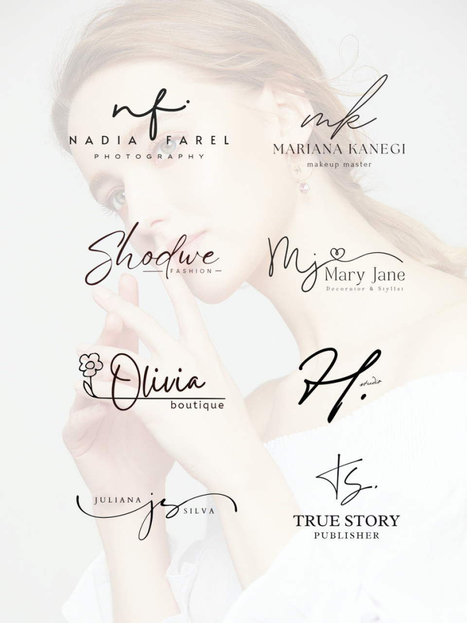 简约logo水印|美业有高级感的水印logo设计 如何设计一个出色的水印或