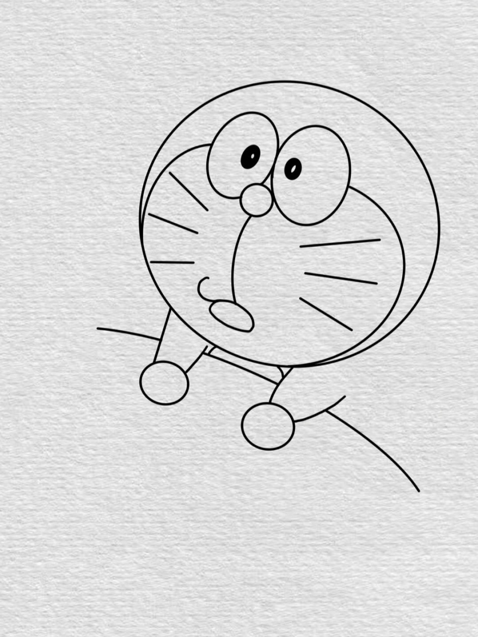 哆啦a梦简笔画教程已附色(85) 最近太忙啦,往后每天要挤出一点点时间