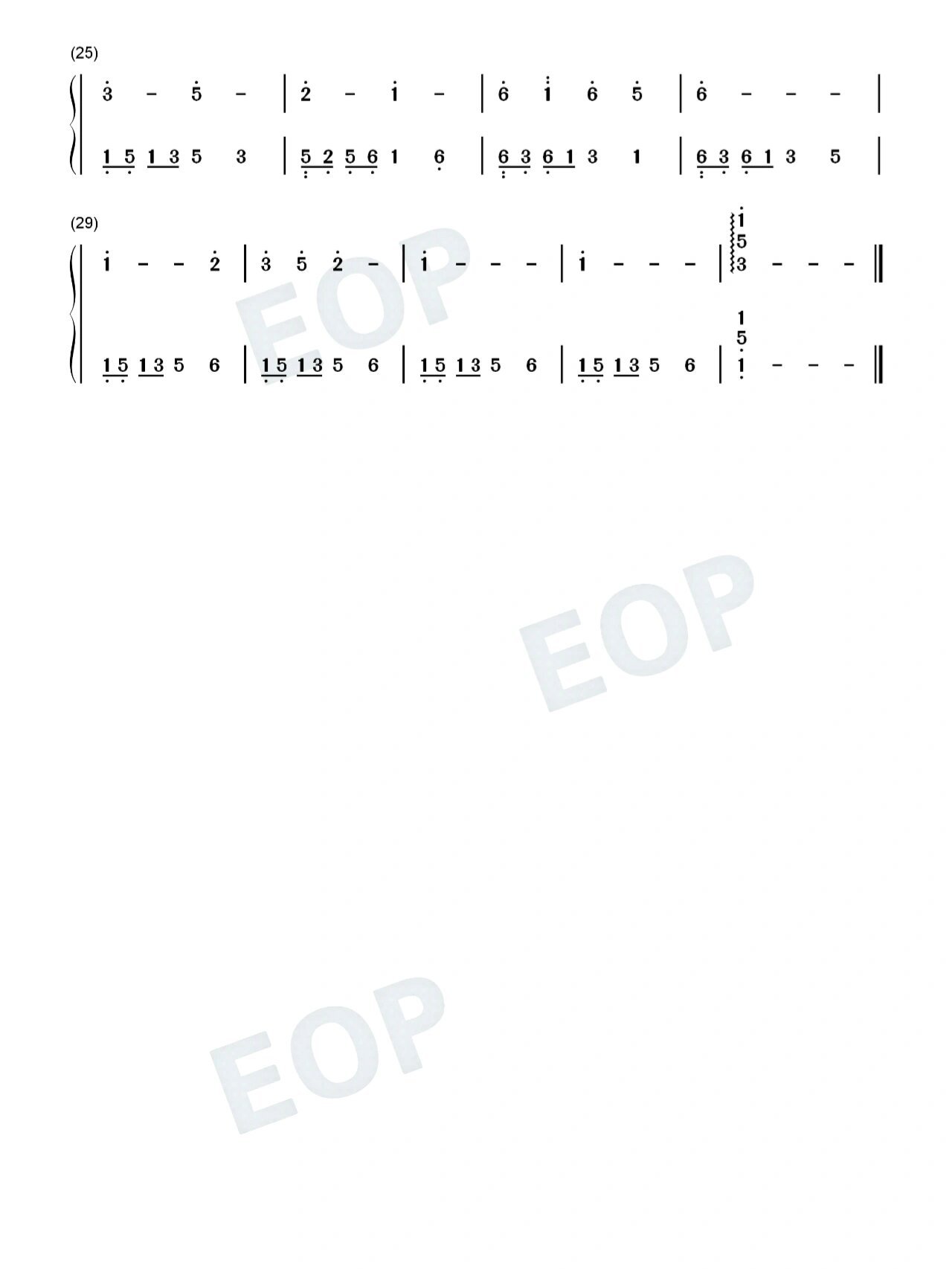 央视天气预报主题曲|简单好听简谱 五线谱