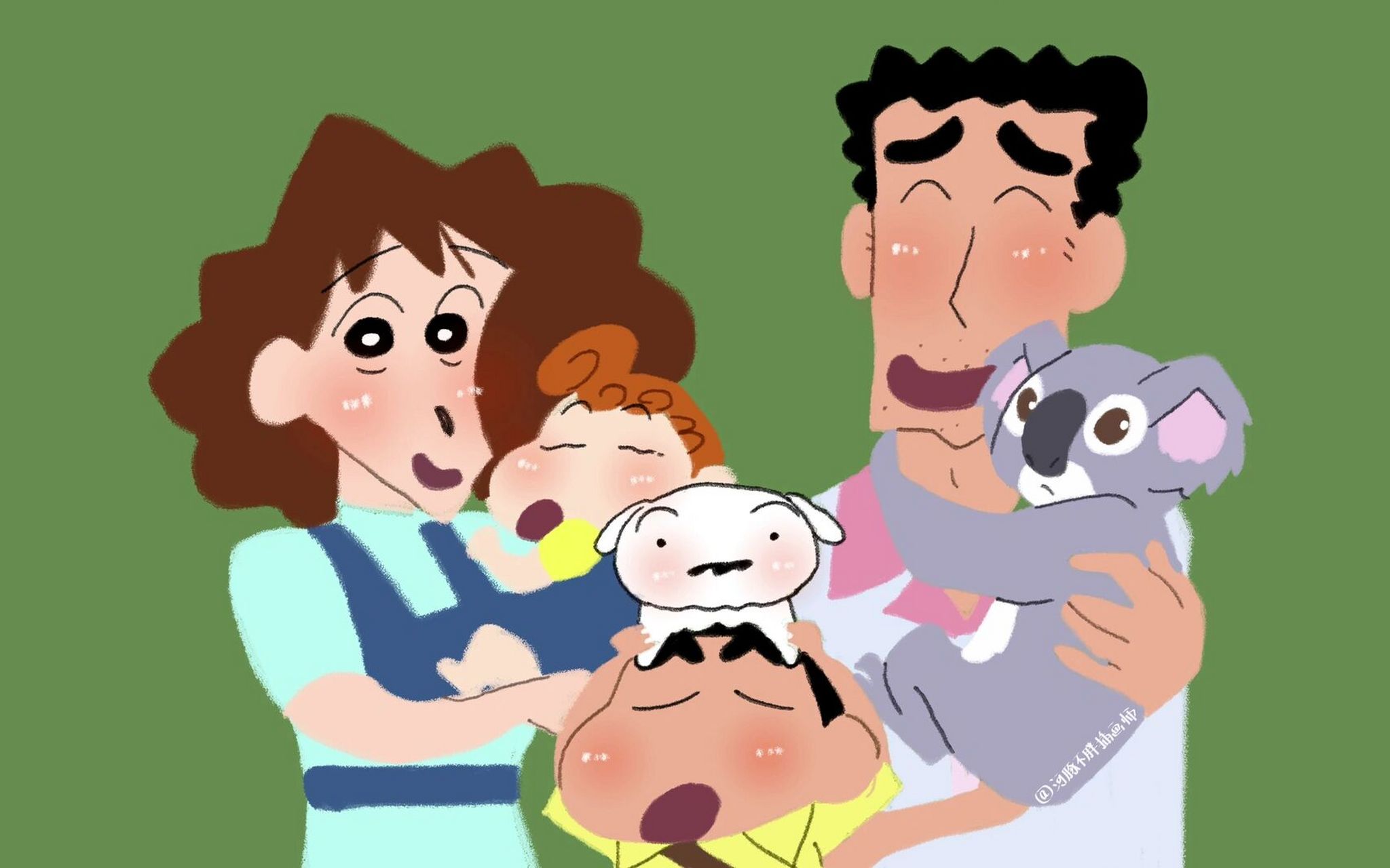 蜡笔小新可爱电脑壁纸 你们想要的深色电脑壁纸来了,按的是macbook